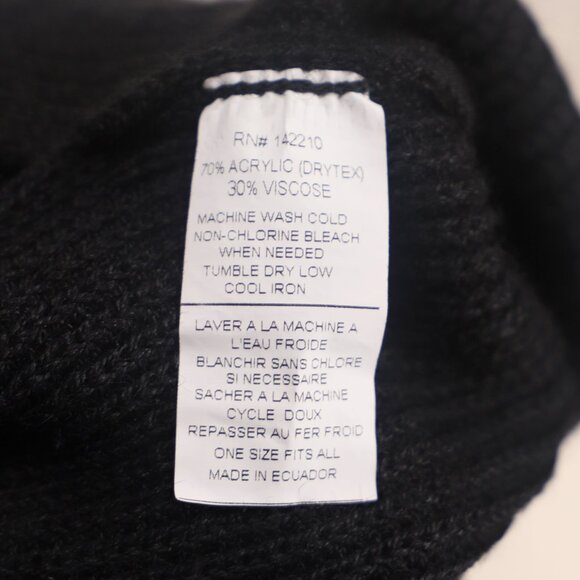 MER SEA Camden Button Back Crewneck Long Sleeve Sweater in Black OS - Picture 8 of 8